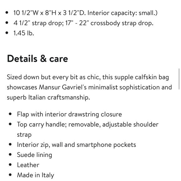 Mansur Gabriel soft lady bag - Picture 10 of 10